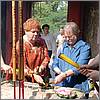 Donna & Virginia preparing incense